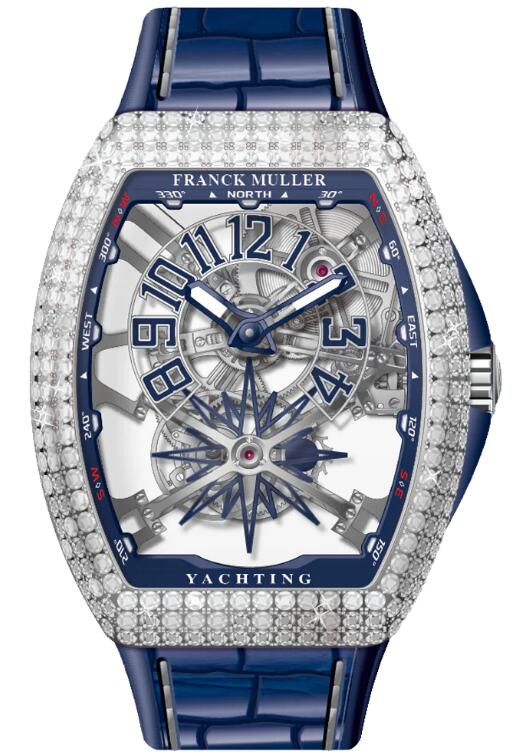 Best FRANCK MULLER Vanguard Yachting V 45 T GR CS SQT YACHT NBR D (BL) (AC) BL. BLC RGE Replica Watch